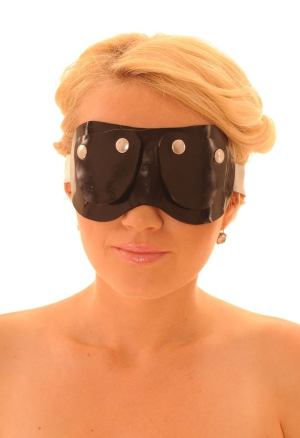 Latex Maske m.Augenklappen